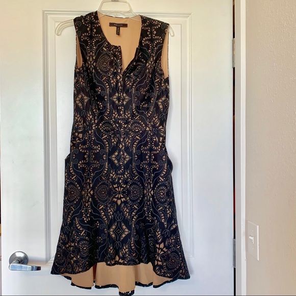 BcbgMaxazria zip front flounce-hem lace dress - Picture 2 of 5